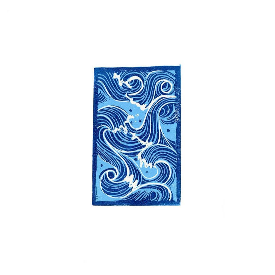 Making Waves lino print Making Waves lino print